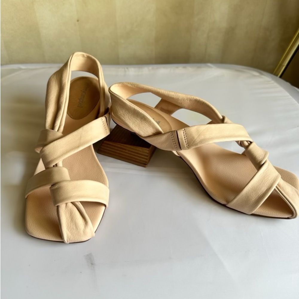 Jeffrey Campbell FRENZIE - Natural Heeled Leather Sandals
